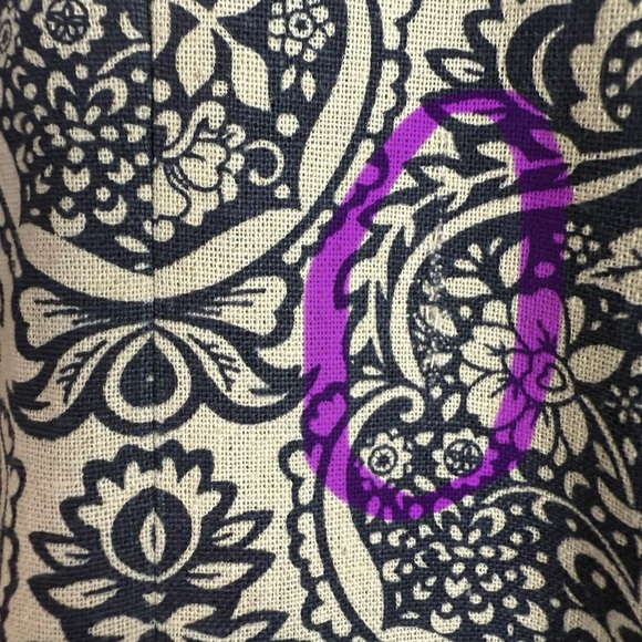 Skies Are Blue Dress Size Medium Navy and White Linen and Cotton - Picture 8 of 8